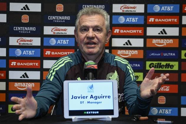 press conference, PK, Pressekonferenz of Mexico ahead of friendly against Turkiye in 2026 World Cup Qualifier preparations CHAPEL HILL, UNITED STATES - JUNE 9: Head Coach of Mexico Javier Aguirre attends a press conference at Kenan Stadium in North Carolina ahead of a friendly football match against Turkiye, as part of preparations for the 2026 FIFA World Cup, WM, Weltmeisterschaft, Fussball qualifiers, in Chapel Hill, United States on June 9, 2025. Celal Gunes Anadolu North Carolina United States. Editorial use only. Please get in touch for any other usage.  Copyright: x2025xAnadoluxCelalxGunesx