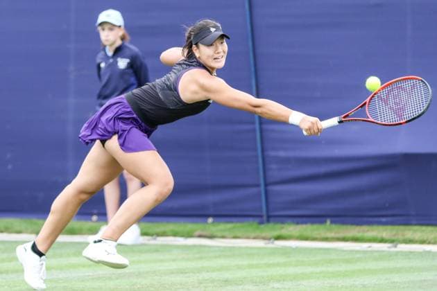 Ilkley Tennis Club, England, June 9th 2025: Sayaka Ishii during the WTA, Tennis Damen 125 Lexus Ilkley Open match between Valentina Ryser at Ilkley Tennis Club in Ilkley, England on June 9th 2025. (Sean Chandler SPP) Copyright: xSeanxChandlerx xSPPx spp-en-SeChSp-WTA 125 Lexus Ilkley Open - Sayaka Ishii v Valentina Ryser - Ilkley Tennis Club-12F5A3389