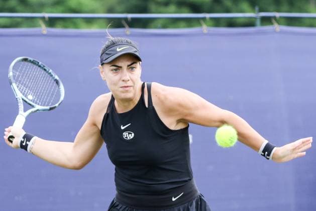 Ilkley Tennis Club, England, June 9th 2025: Ana Konjuh during the WTA, Tennis Damen 125 Lexus Ilkley Open match with Mingge Xu at Ilkley Tennis Club in Ilkley, England on June 9th 2025. (Sean Chandler SPP) Copyright: xSeanxChandlerx xSPPx spp-en-SeChSp-WTA 125 Lexus Ilkley Open - Ana Konjuh v Mingge Xu - Ilkley Tennis Club-142F5A3749