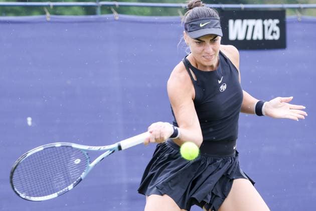 Ilkley Tennis Club, England, June 9th 2025: Ana Konjuh during the WTA, Tennis Damen 125 Lexus Ilkley Open match with Mingge Xu at Ilkley Tennis Club in Ilkley, England on June 9th 2025. (Sean Chandler SPP) Copyright: xSeanxChandlerx xSPPx spp-en-SeChSp-WTA 125 Lexus Ilkley Open - Ana Konjuh v Mingge Xu - Ilkley Tennis Club-22F5A3498
