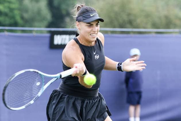 Ilkley Tennis Club, England, June 9th 2025: Ana Konjuh during the WTA, Tennis Damen 125 Lexus Ilkley Open match with Mingge Xu at Ilkley Tennis Club in Ilkley, England on June 9th 2025. (Sean Chandler SPP) Copyright: xSeanxChandlerx xSPPx spp-en-SeChSp-WTA 125 Lexus Ilkley Open - Ana Konjuh v Mingge Xu - Ilkley Tennis Club-72F5A3624