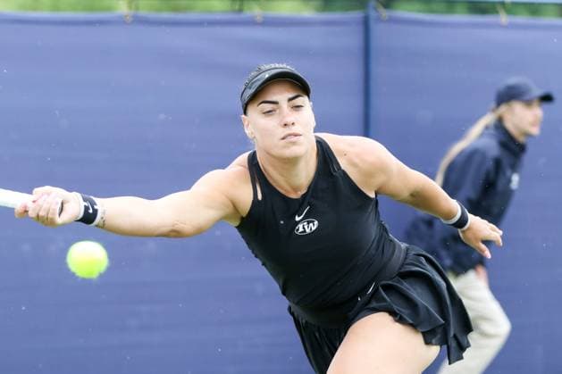 Ilkley Tennis Club, England, June 9th 2025: Ana Konjuh during the WTA, Tennis Damen 125 Lexus Ilkley Open match with Mingge Xu at Ilkley Tennis Club in Ilkley, England on June 9th 2025. (Sean Chandler SPP) Copyright: xSeanxChandlerx xSPPx spp-en-SeChSp-WTA 125 Lexus Ilkley Open - Ana Konjuh v Mingge Xu - Ilkley Tennis Club-12F5A3476