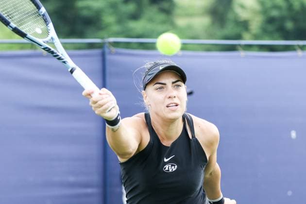 Ilkley Tennis Club, England, June 9th 2025: Ana Konjuh during the WTA, Tennis Damen 125 Lexus Ilkley Open match with Mingge Xu at Ilkley Tennis Club in Ilkley, England on June 9th 2025. (Sean Chandler SPP) Copyright: xSeanxChandlerx xSPPx spp-en-SeChSp-WTA 125 Lexus Ilkley Open - Ana Konjuh v Mingge Xu - Ilkley Tennis Club-152F5A3610