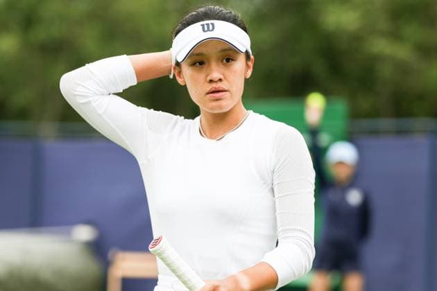 Ilkley Tennis Club, England, June 9th 2025: Sijia Wei during the WTA, Tennis Damen 125 Lexus Ilkley Open match with Elsa Jacquemot at Ilkley Tennis Club in Ilkley, England on June 9th 2025. (Sean Chandler SPP) Copyright: xSeanxChandlerx xSPPx spp-en-SeChSp-WTA 125 Lexus Ilkley Open - Sijia Wei v Elsa Jacquemot - Ilkley Tennis Club-42F5A4086