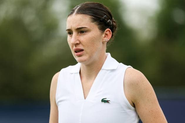 Ilkley Tennis Club, England, June 9th 2025: Elsa Jacquemot during the WTA, Tennis Damen 125 Lexus Ilkley Open match with Sijia Wei at Ilkley Tennis Club in Ilkley, England on June 9th 2025. (Sean Chandler SPP) Copyright: xSeanxChandlerx xSPPx spp-en-SeChSp-WTA 125 Lexus Ilkley Open - Sijia Wei v Elsa Jacquemot - Ilkley Tennis Club-72F5A4140