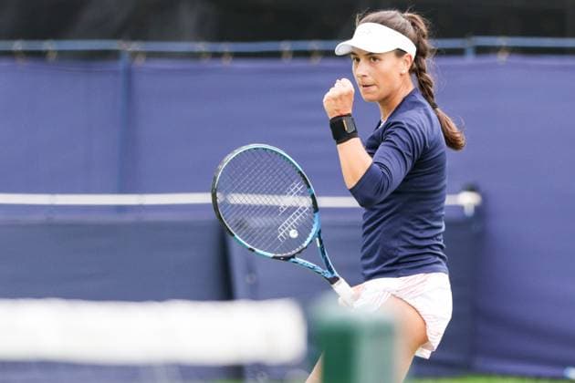 Ilkley Tennis Club, England, June 9th 2025: Lucrezia Stefanini during the WTA, Tennis Damen 125 Lexus Ilkley Open match with Viktorija Golubic at Ilkley Tennis Club in Ilkley, England on June 9th 2025. (Sean Chandler SPP) Copyright: xSeanxChandlerx xSPPx spp-en-SeChSp-WTA 125 Lexus Ilkley Open - Lucrezia Stefanini v Viktorija Golubic - Ilkley Tennis Club-22F5A4354