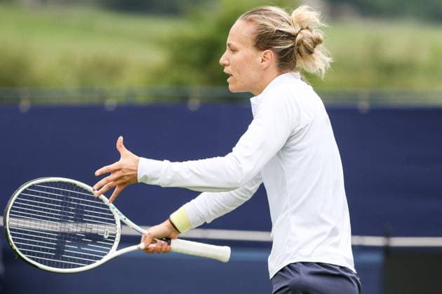 Ilkley Tennis Club, England, June 9th 2025: Viktorija Golubic during the WTA, Tennis Damen 125 Lexus Ilkley Open match with Lucrezia Stefanini at Ilkley Tennis Club in Ilkley, England on June 9th 2025. (Sean Chandler SPP) Copyright: xSeanxChandlerx xSPPx spp-en-SeChSp-WTA 125 Lexus Ilkley Open - Lucrezia Stefanini v Viktorija Golubic - Ilkley Tennis Club-82F5A4651