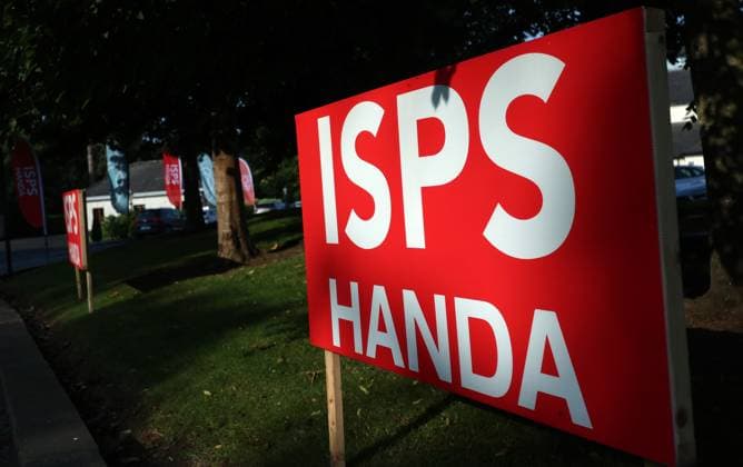 REPRO FREE *PRESS RELEASE NO REPRODUCTION FEE* EDITORIAL USE ONLY Golf Ireland ISPS Handa Irish G4D Open, Roganstown, Dublin 10 6 2025 ISPS Handa branding ISPS Handa branding 10 6 2025  Copyright: x INPHO JamesxCrombiex JCF29416