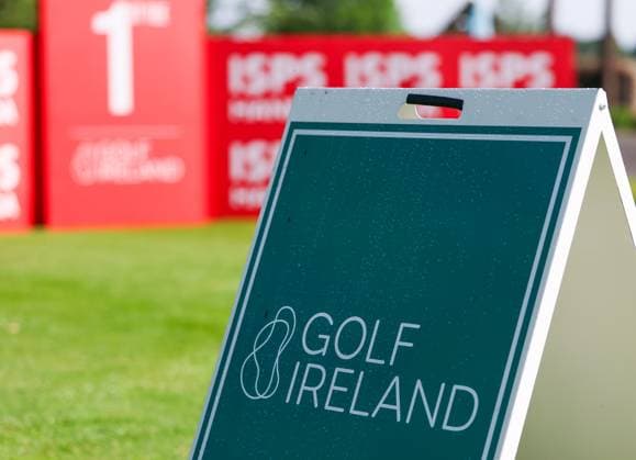 REPRO FREE *PRESS RELEASE NO REPRODUCTION FEE* EDITORIAL USE ONLY Golf Ireland ISPS Handa Irish G4D Open, Roganstown, Dublin 10 6 2025 A view of Golf Ireland branding A view of Golf Ireland branding 10 6 2025  Copyright: x INPHO JamesxCrombiex JCR16574