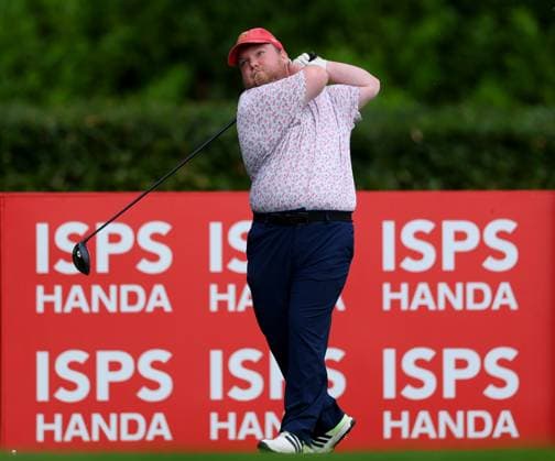 REPRO FREE *PRESS RELEASE NO REPRODUCTION FEE* EDITORIAL USE ONLY Golf Ireland ISPS Handa Irish G4D Open, Roganstown, Dublin 10 6 2025 Caolan Munnelly hits his drive on the 1st tee Caolan Munnelly hits his drive on the 1st tee 10 6 2025  Copyright: x INPHO JamesxCrombiex JCR16934