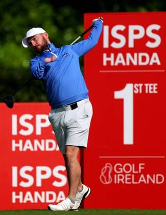 REPRO FREE *PRESS RELEASE NO REPRODUCTION FEE* EDITORIAL USE ONLY Golf Ireland ISPS Handa Irish G4D Open, Roganstown, Dublin 10 6 2025 Cian Arthurs takes his tee shot on the 1st hole Cian Arthurs takes his tee shot on the 1st hole 10 6 2025  Copyright: x INPHO JamesxCrombiex JCR17046