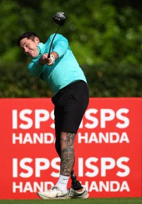 REPRO FREE *PRESS RELEASE NO REPRODUCTION FEE* EDITORIAL USE ONLY Golf Ireland ISPS Handa Irish G4D Open, Roganstown, Dublin 10 6 2025 James McParland takes his tee shot on the 1st hole James McParland takes his tee shot on the 1st hole 10 6 2025  Copyright: x INPHO JamesxCrombiex JCR17115