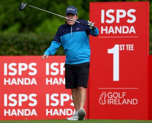 REPRO FREE *PRESS RELEASE NO REPRODUCTION FEE* EDITORIAL USE ONLY Golf Ireland ISPS Handa Irish G4D Open, Roganstown, Dublin 10 6 2025 Johnny Reay takes his tee on the 1st hole Johnny Reay takes his tee on the 1st hole 10 6 2025  Copyright: x INPHO JamesxCrombiex JCR17243