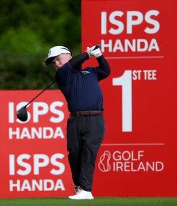 REPRO FREE *PRESS RELEASE NO REPRODUCTION FEE* EDITORIAL USE ONLY Golf Ireland ISPS Handa Irish G4D Open, Roganstown, Dublin 10 6 2025 Conal Flynn takes his tee on the 1st hole Conal Flynn takes his tee on the 1st hole 10 6 2025  Copyright: x INPHO JamesxCrombiex JCR17276