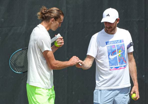 10 06 2025,Boss Open 2025, TC Weissenhof Stuttgart, ATP Tour 250 Tennis, Sport, in the picture Alexander Zverev GER and Matthias Bachinger GER