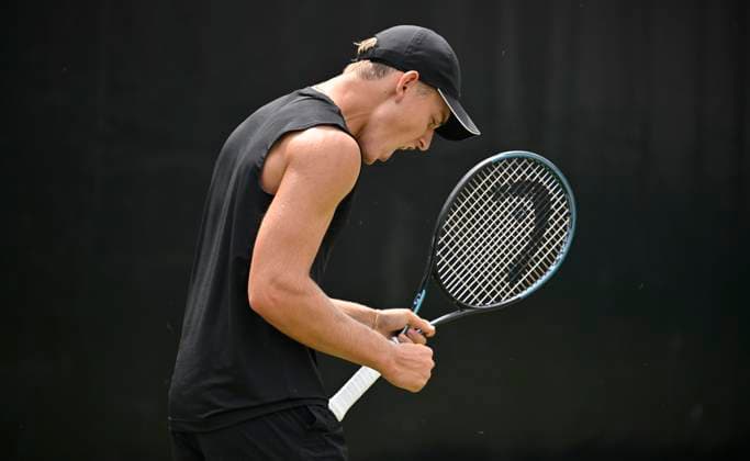 Justin Engel GER jubilation, joy, emotion, emotional, jubilant, lucky, happy, tennis men BOSS Open ATP 250 Stuttgart 2025 Weissenhof BOSS Open ATP 250 Stuttgart 2025
