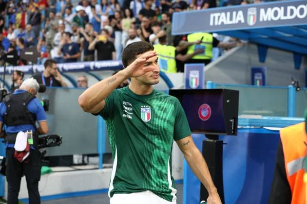 June 9, 2025, Reggio Emilia, Emilia Romagna, Italy: DIEGO COPPOLA of Italy in the FIFA World Cup, WM, Weltmeisterschaft, Fussball 2026 European Qualifiers group I stage game between ITALY and MOLDOVA at the Mappei Stadium in Reggio Emilia, Italy Reggio Emilia Italy - ZUMAc179 20250609_zep_c179_199 Copyright: xMickaelxChavetx