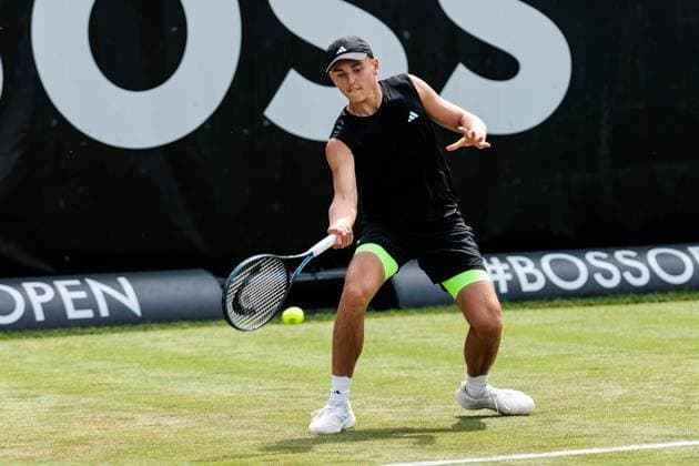 BOSS OPEN ATP250 10 06 2025 Justin Engel GER in match against James Duckworth AUS BOSS OPEN ATP250 Stuttgart, Tennisclub Weissenhof on 10 06 2025 Copyright: xBEAUTIFULxSPORTS Wunderlx