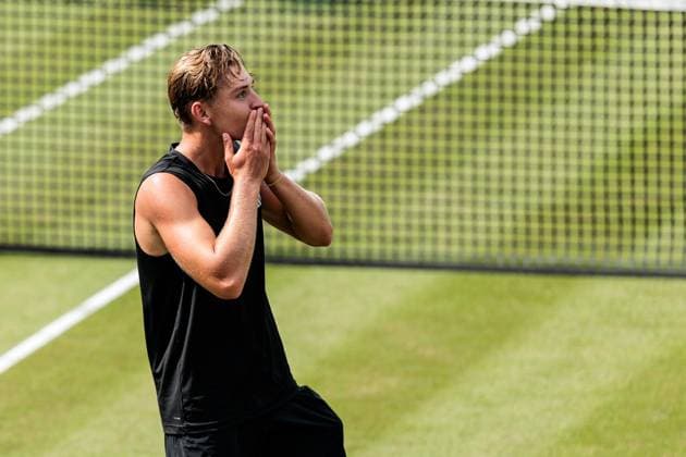 BOSS OPEN ATP250 10 06 2025 Justin Engel GER throws kissing hands after winning the match against James Duckworth AUS BOSS OPEN ATP250 Stuttgart, Tennisclub Weissenhof on 10 06 2025 Copyright: xBEAUTIFULxSPORTS Wunderlx