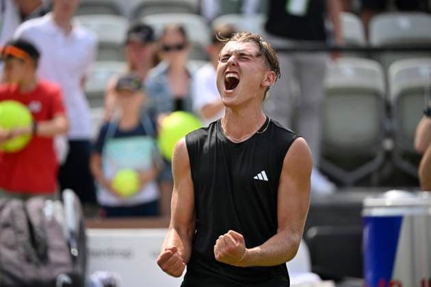 Justin Engel GER Jubel, Freude, Emotion, emotional, jubelt, Glueck, gluecklich, nach Matchgewinn Gestik Geste Tennis Herren BOSS Open ATP, Tennis Herren 250 Stuttgart 2025 Weissenhof BOSS Open ATP 250 Stuttgart 2025