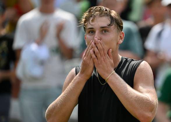 Justin Engel GER Jubel, Freude, Emotion, emotional, jubelt, Glueck, gluecklich, nach Matchgewinn Gestik Geste Tennis Herren BOSS Open ATP, Tennis Herren 250 Stuttgart 2025 Weissenhof BOSS Open ATP 250 Stuttgart 2025