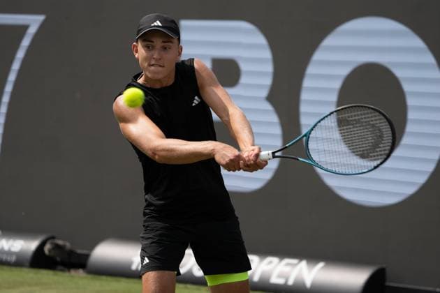Focus on the ball by Justin Engel, Justin Engel vs James Duckwirth, Tennis, ATP Tournament, Boss Open, Center Court, Sixteenth Final, 10 06 2025, Justin Engel vs James Duckwirth, Tennis, ATP Tournament, Boss Open, Center Court, Sixteenth Final, 10 06 2025, Stuttgart Copyright: xEibner-Pressefoto EdwardxCheungx EP_ECG