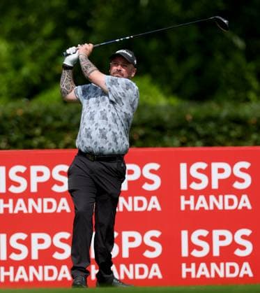 REPRO FREE *PRESS RELEASE NO REPRODUCTION FEE* EDITORIAL USE ONLY Golf Ireland ISPS Handa Irish G4D Open, Roganstown, Dublin 10 6 2025 Marty McGrath takes his tee shot on the 1st hole Marty McGrath 10 6 2025  Copyright: x INPHO JamesxCrombiex JCR18677
