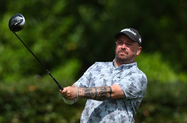 REPRO FREE *PRESS RELEASE NO REPRODUCTION FEE* EDITORIAL USE ONLY Golf Ireland ISPS Handa Irish G4D Open, Roganstown, Dublin 10 6 2025 Marty McGrath takes his tee shot on the 1st hole Marty McGrath 10 6 2025  Copyright: x INPHO JamesxCrombiex JCR18683