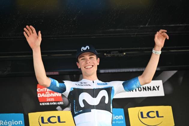 10-06-2025 Criterium Du Dauphine Libere; Tappa 03 Brioude - Charantonnay; 2025, Movistar; Romeo Abad, Ivan; Charantonnay; 