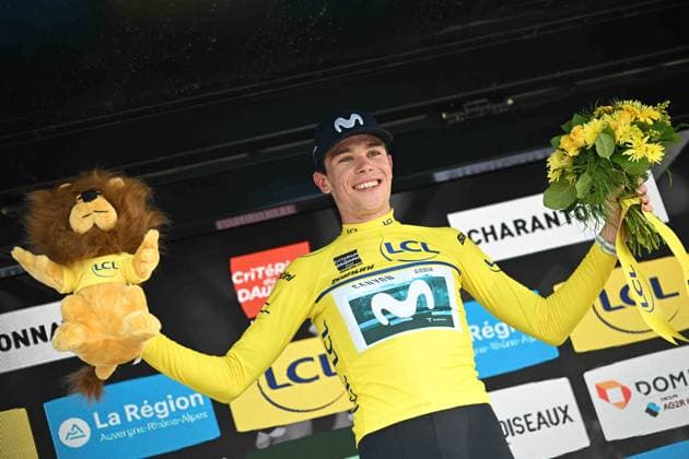 10-06-2025 Criterium Du Dauphine Libere; Tappa 03 Brioude - Charantonnay; 2025, Movistar; Romeo Abad, Ivan; Charantonnay; 