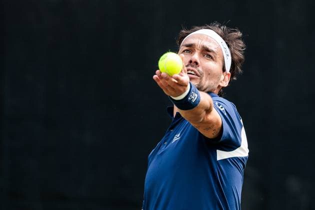 BOSS OPEN ATP250 10 06 2025 Fabio Fognini ITA in match against Corentin Moutet FRA BOSS OPEN ATP250 Stuttgart, Tennisclub Weissenhof on 10 06 2025 Copyright: xBEAUTIFULxSPORTS Wunderlx