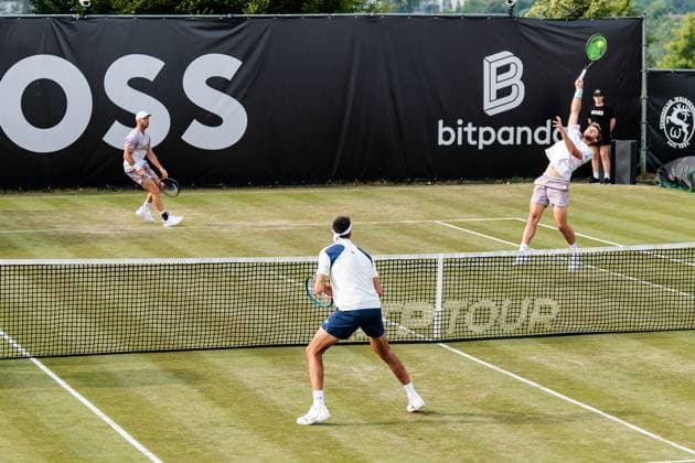 BOSS OPEN ATP250 10 06 2025 Kevin Krawietz GER and Tim Pütz GER in doubles against Matteo Arnaldi ITA and Lorenzo Sonego ITA BOSS OPEN ATP250 Stuttgart, Tennisclub Weissenhof on 10 06 2025 Copyright: xBEAUTIFULxSPORTS Wunderlx