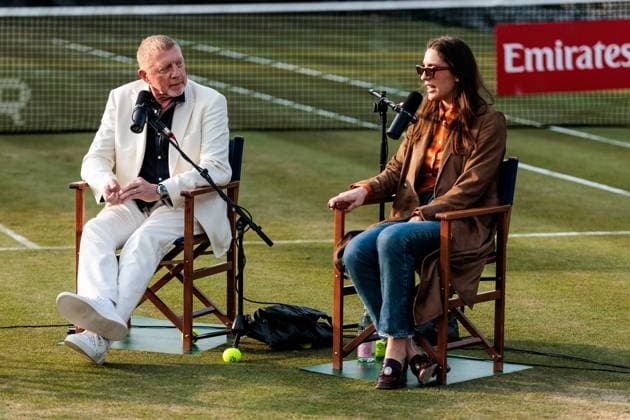 Tennis, ATP tournament in Stuttgart, live recording of the Boris Becker & Andrea Petrovic podcast