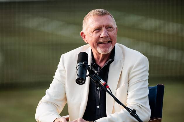 BOSS OPEN ATP250 10 06 2025 Boris Becker during the live recording of the Boris Becker Andrea Petrovic Podcast BOSS OPEN ATP250 Stuttgart, Tennisclub Weissenhof on 10 06 2025 Copyright: xBEAUTIFULxSPORTS Wunderlx