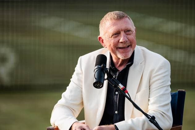 BOSS OPEN ATP250 10 06 2025 Boris Becker during the live recording of the Boris Becker Andrea Petrovic Podcast BOSS OPEN ATP250 Stuttgart, Tennisclub Weissenhof on 10 06 2025 Copyright: xBEAUTIFULxSPORTS Wunderlx