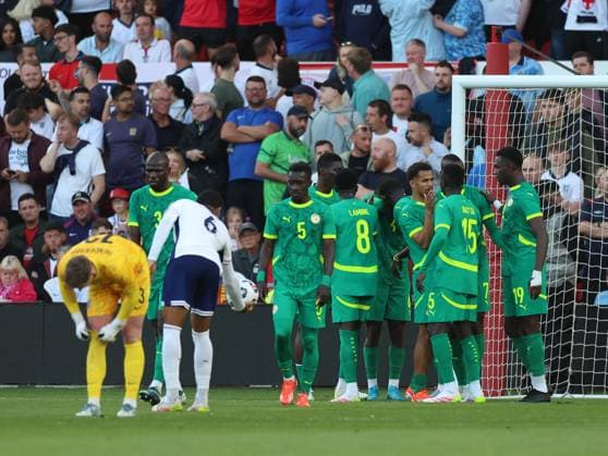 England v Senegal International Friendly, Länderspiel, Nationalmannschaft IsmaÃ¯la Sarr of Senegal celebrates scoring the first goal for his team during the International Friendly match at the City Ground, Nottingham UK Newspapers OUT Copyright: xAndyxSumnerx FIL-21902-0034