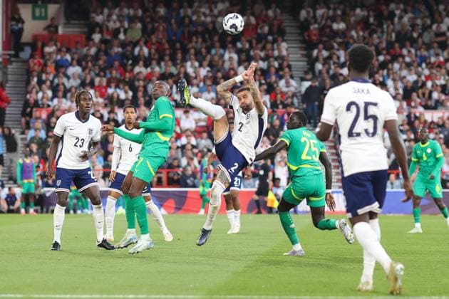 England gegen Senegal 10. Juni 2025, Nottingham Internationales Fußballfreundschaftsspiel England gegen Senegal Kyle Walker von England Foto Charlotte Wilson Abseits Nottingham UK  Copyright: xCharlottexWilsonx xOffsidexOffside