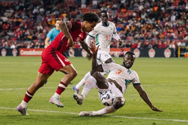 Toronto, Ontario, Canada, Jun 10th 2025 Tajon Buchanan (17 Canada) in action during the Canadian Shield International Friendly, Länderspiel, Nationalmannschaft game between Canada and Ivory Coast at BMO Field in Toronto, Canada (EDITORIAL USAGE ONLY). (Curtis Wong SPP) Copyright: xCurtisxWongx xSPPx spp-en-CuWoSp-2025-06-10 Canada v Ivory Coast-61