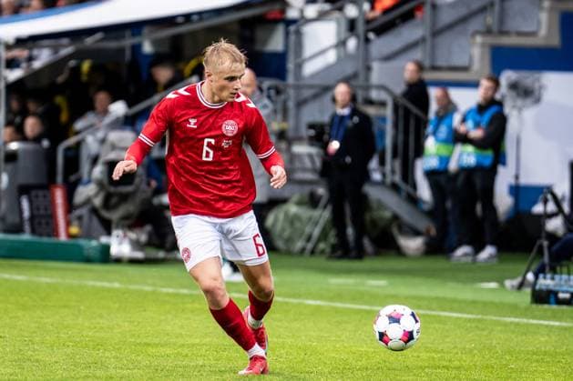 Denmark v Lithuania, football friendly, Odense, Denmark Odense, Denmark. 10th, June 2025. Victor Froholdt (6) of Denmark seen during the football friendly between Denmark and Lithuania at Odense Stadion in Odense. Denmark, Odense  Copyright: xGonzalesxPhoto KentxRasmussenx