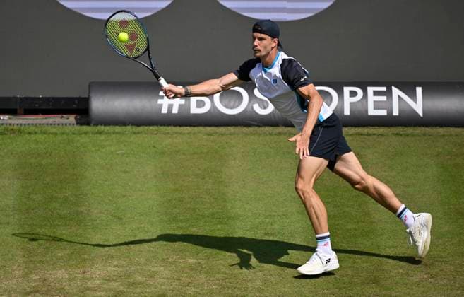 Marton Fucsovics HUN Action Tennis Men BOSS Open ATP 250 Stuttgart 2025 Weissenhof BOSS Open ATP 250 Stuttgart 2025