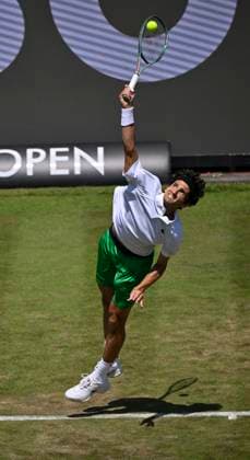 Pierre Hugues Herbert FRA Action Serve Tennis Men BOSS Open ATP 250 Stuttgart 2025 Weissenhof BOSS Open ATP 250 Stuttgart 2025
