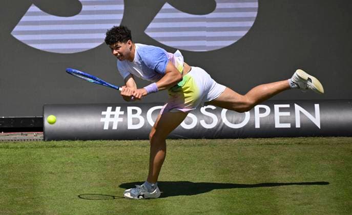 Ben Shelton USA Action Tennis Men BOSS Open ATP 250 Stuttgart 2025 Weissenhof BOSS Open ATP 250 Stuttgart 2025