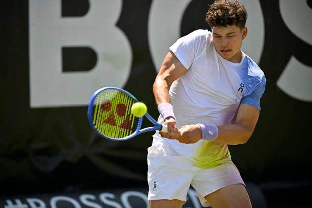 Ben Shelton USA Action Tennis Men BOSS Open ATP 250 Stuttgart 2025 Weissenhof BOSS Open ATP 250 Stuttgart 2025