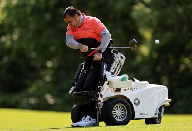 REPRO FREE *PRESS RELEASE NO REPRODUCTION FEE* EDITORIAL USE ONLY Golf Ireland ISPS Handa Irish G4D Open, Roganstown, Dublin 11 6 2025 Fernando Vega de Seoane takes his tee shot on the 5th hole Fernando Vega de Seoane 11 6 2025  Copyright: x INPHO JamesxCrombiex JCF20210