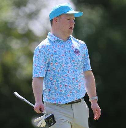 REPRO FREE *PRESS RELEASE NO REPRODUCTION FEE* EDITORIAL USE ONLY Golf Ireland ISPS Handa Irish G4D Open, Roganstown, Dublin 11 6 2025 Conor Dunne on the 4th green Conor Dunne 11 6 2025  Copyright: x INPHO JamesxCrombiex JCF20643