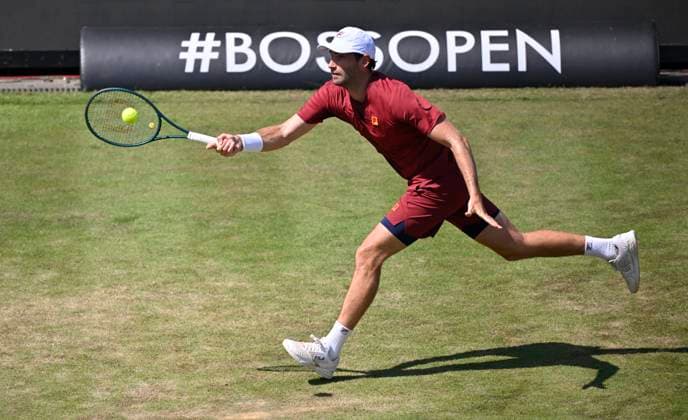 Quentin Halys FRA Action Tennis Men BOSS Open ATP 250 Stuttgart 2025 Weissenhof BOSS Open ATP 250 Stuttgart 2025
