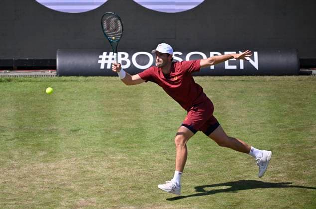 Quentin Halys FRA Action Tennis Men BOSS Open ATP 250 Stuttgart 2025 Weissenhof BOSS Open ATP 250 Stuttgart 2025