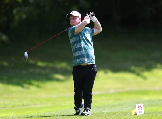 REPRO FREE *PRESS RELEASE NO REPRODUCTION FEE* EDITORIAL USE ONLY Golf Ireland ISPS Handa Irish G4D Open, Roganstown, Dublin 11 6 2025 Brendan Lawlor takes his tee shot on the 18th hole Brendan Lawlor 11 6 2025  Copyright: x INPHO JamesxCrombiex JCR14221
