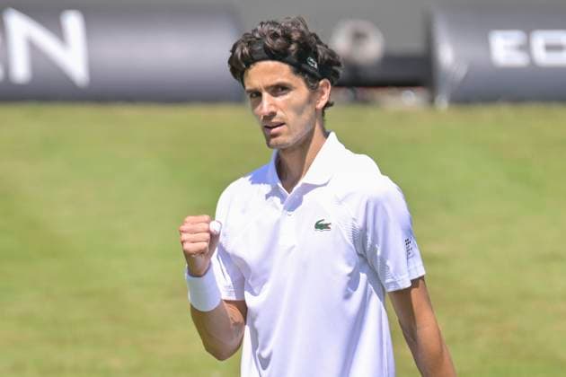 Pierre Hugues HERBERT FRA clenches his fist 11 06 2025 Tennis BOSS OPEN ATP 250, TC Weissenhof, Stuttgart, Copyright: xpepphotox xPeterxEppingerx pep00321, pep_20250611_hm_59673