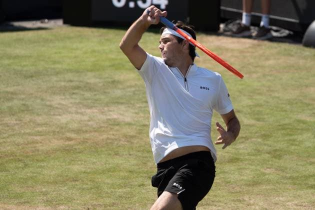 Taylor Fritz Action, Forehand, Quentin Halys vs Taylor Fritz, Tennis, ATP Tournament, Boss Open, Center Court, Round of 16, 11 06 2025, Quentin Halys vs Taylor Fritz, Tennis, ATP Tournament, Boss Open, Center Court, Round of 16, 11 06 2025, Stuttgart Copyright: xEibner-Pressefoto EdwardxCheungx EP_ECG